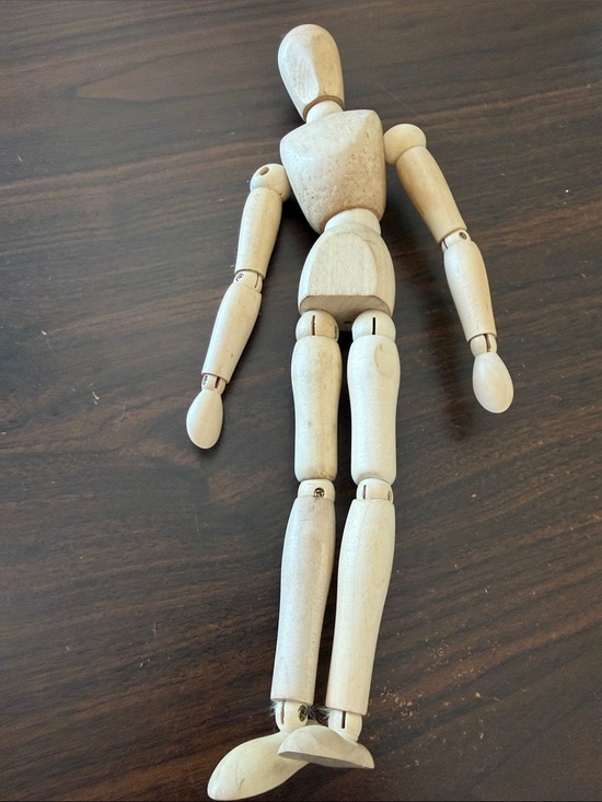 Other - Vintage Wooden Artist Mannequin 12” Fully Posable Jointed Figure